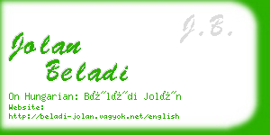 jolan beladi business card